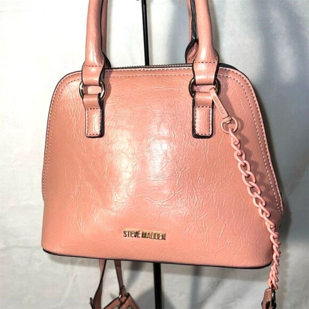 Steve Madden Sienna - Peony Pink Crossbody Satchel Bag with Coin Purse - Picture 5 of 13